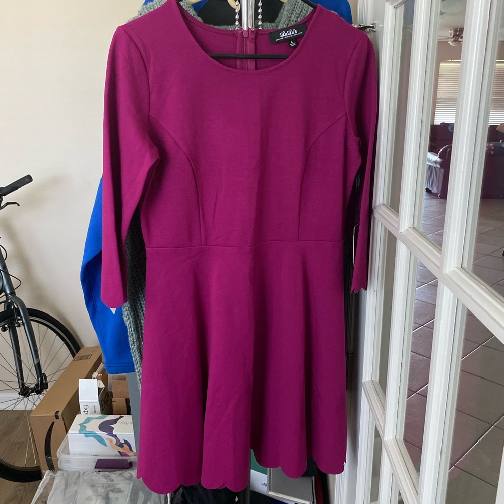 Purple 3/4 sleeve dress